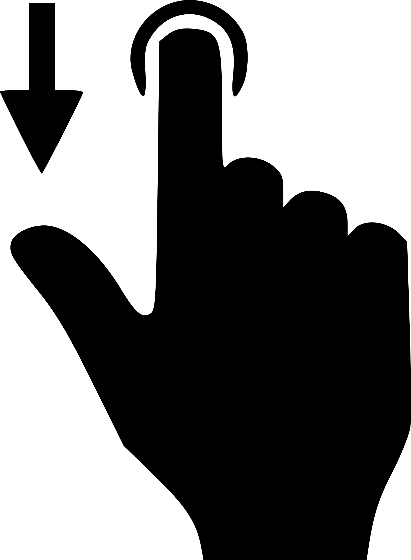 Gui Gesture Scroll Down Contour Svg Vector Free Vectors
